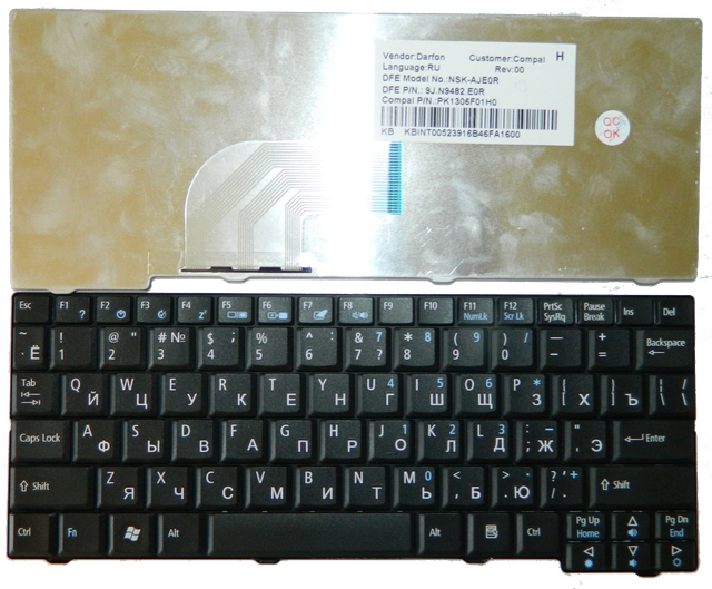 Купить клавиатуру для ноутбука Acer Aspire One 531 нетбука в Минске