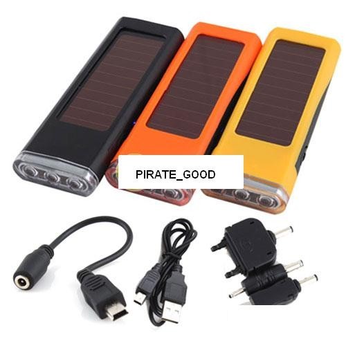 Солнечное зарядное 8W 800mAh для мобильного телефона с 3LED фонарь.
