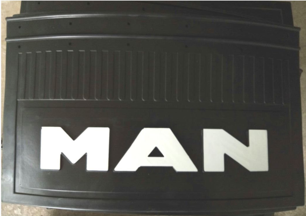 Брызговики для грузовых автомобилей MAN (600мм х 360мм) с логотипом, комплект из 2 шт. - фото 1 - id-p73776555