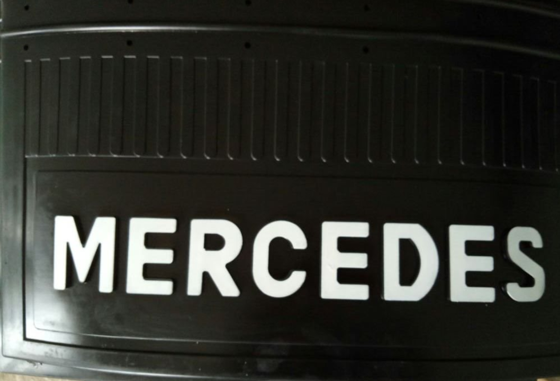 Брызговики для грузовых автомобилей MERSEDES (600мм х 360мм) с логотипом, комплект из 2 шт.