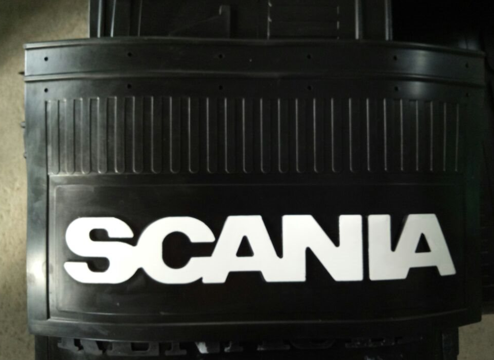 Брызговики для грузовых автомобилей SCANIA (600мм х 360мм) с логотипом, комплект из 2 шт. - фото 1 - id-p73776576