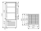 Шкаф кондитерский Carboma Люкс D4 VM 120-1 (R120C) (корич-золотой, 1/2, INOX), фото 3