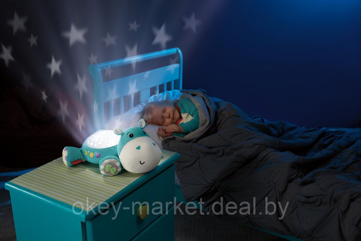 Детский ночник-проектор Fisher-Price Бегемотик голубой CGN86 - фото 5 - id-p73783998