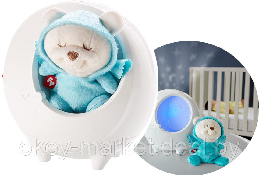 Детский ночник-проектор Fisher-Price Мечты о бабочках с мягкой игрушкой DYW48 - фото 2 - id-p73783866