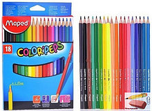 Карандаши Maped Color Peps, 18 цветов, трехгранные, 3 мм.
