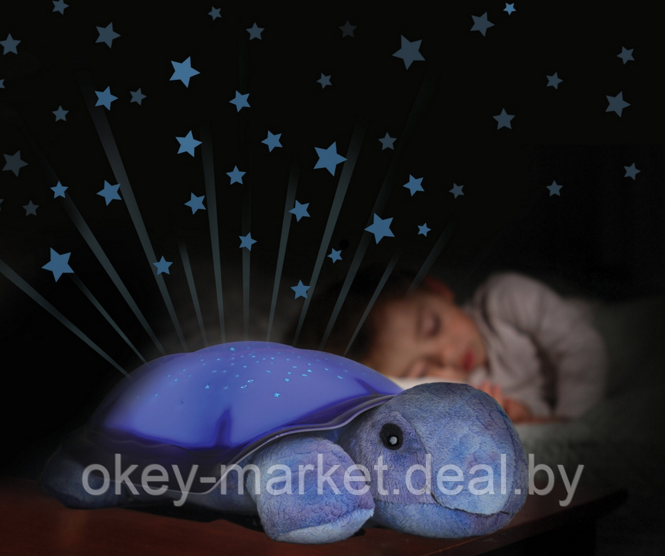 Детский ночник-проектор Cloud B "Звездная черепашка" (7323-BL) оригинал - фото 5 - id-p73784630