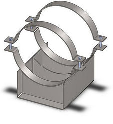 Опора скользящая хомутовая для ПИ-труб ОПСК