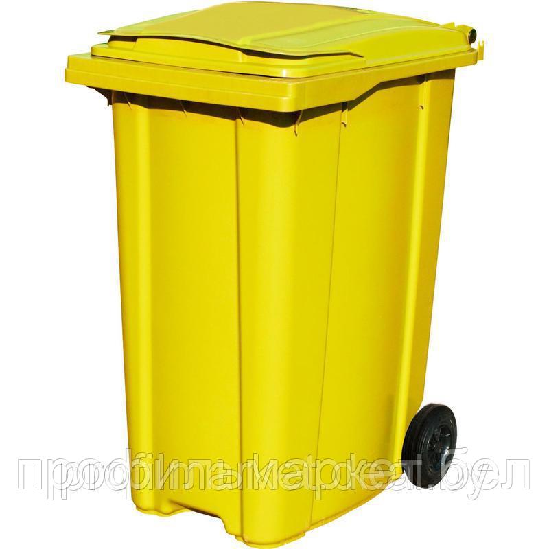Мусорный контейнер ESE 360 л желтый. Цена с НДС - фото 4 - id-p73247577
