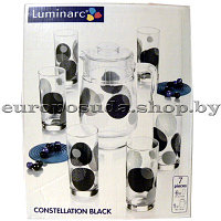 Набор кувшин+стаканы Luminarc CONST BLACK арт.: G8275