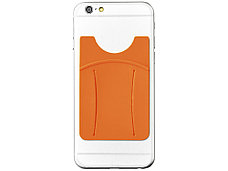Картхолдер для телефона с отверстием для пальца, оранжевый, фото 2