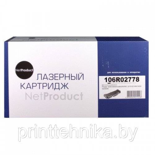 Тонер-картридж NetProduct (N-106R02778) для Xerox Phaser 3052/3260/WC 3215/3225, 3K - фото 1 - id-p66818711