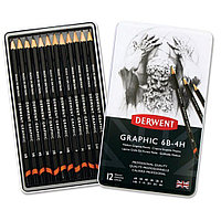 Набор графитовых карандашей 12шт. GRAPHIC MEDIUM (6B-4H), DERWENT (Англия) D-34214 Набор графитовых карандашей 12шт. GRAPHIC MEDIUM (6B-4H), DERWENT (Англия)