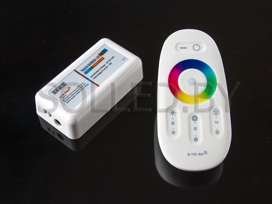Контроллер RGB+W радио (12/24V,288/576W, ПДУ сенсорный) - фото 1 - id-p3423739