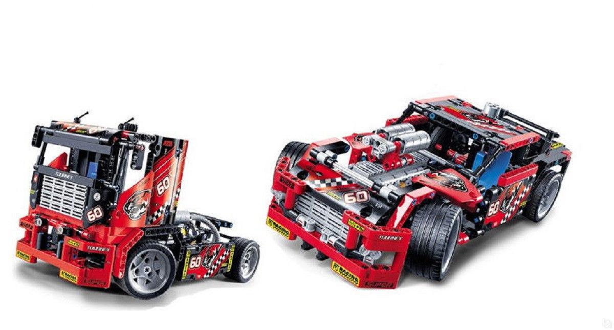Детский конструктор DECOOL арт. 3360 "Гоночный грузовик 2 в 1" АНАЛОГ LEGO TECHNIC 42041 - фото 5 - id-p54312413