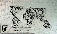 Декоративное металлическое панно"Карта"