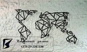 Декоративное металлическое панно"Карта"