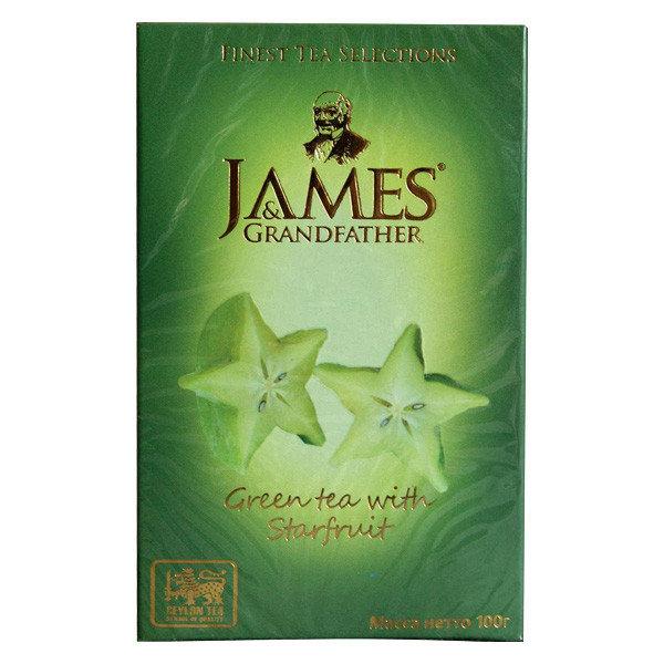 Чай James & Grandfather зеленый с карамболой и маслом карамболы, 100 г