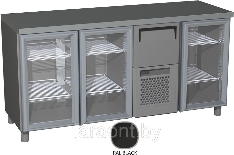 Стол холодильный POLUS (Полюс) BAR-360С (T57 M3-1-G RAL) - фото 1 - id-p73927850