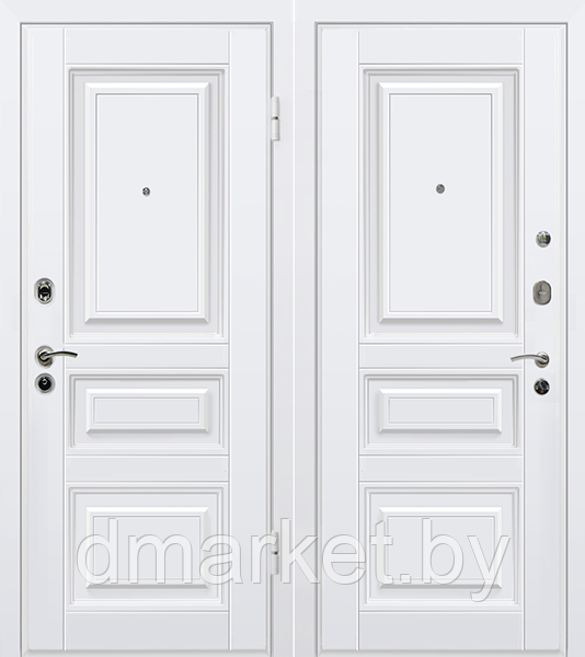 Дверь входная металлическая МеталЮр М11 белый, фото 1