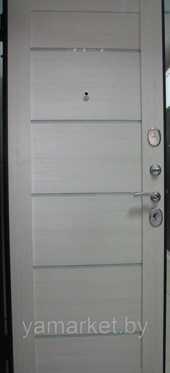 Дверь входная металлическая МеталЮр М7 эшвайт, белое стекло - фото 7 - id-p73942401
