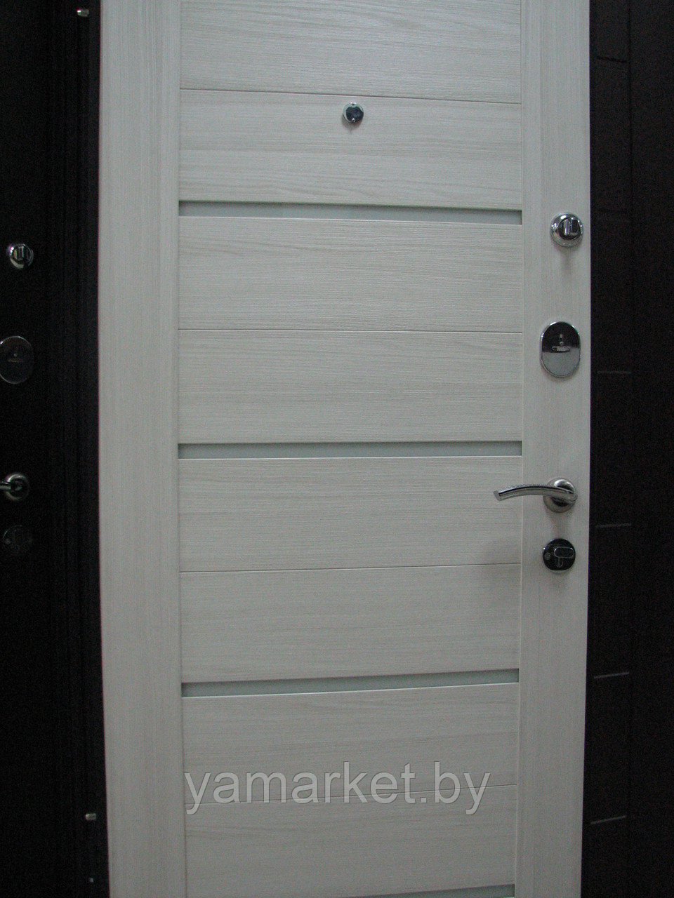 Дверь входная металлическая МеталЮр М7 эшвайт, белое стекло - фото 9 - id-p73942401
