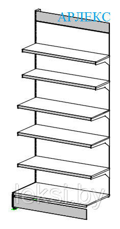 Стеллаж пристенный 2200х1000х500 п6 АРЛЕКС - фото 1 - id-p72193419