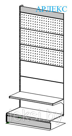 Стеллаж 2200х1000х500 перфорация 3 Арлекс