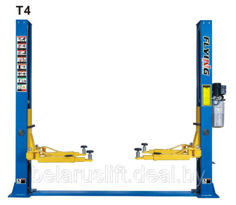Подъёмник двухстоечный электрогидравлический FLYING T4 NEW 380В или 220В (4 тонны)