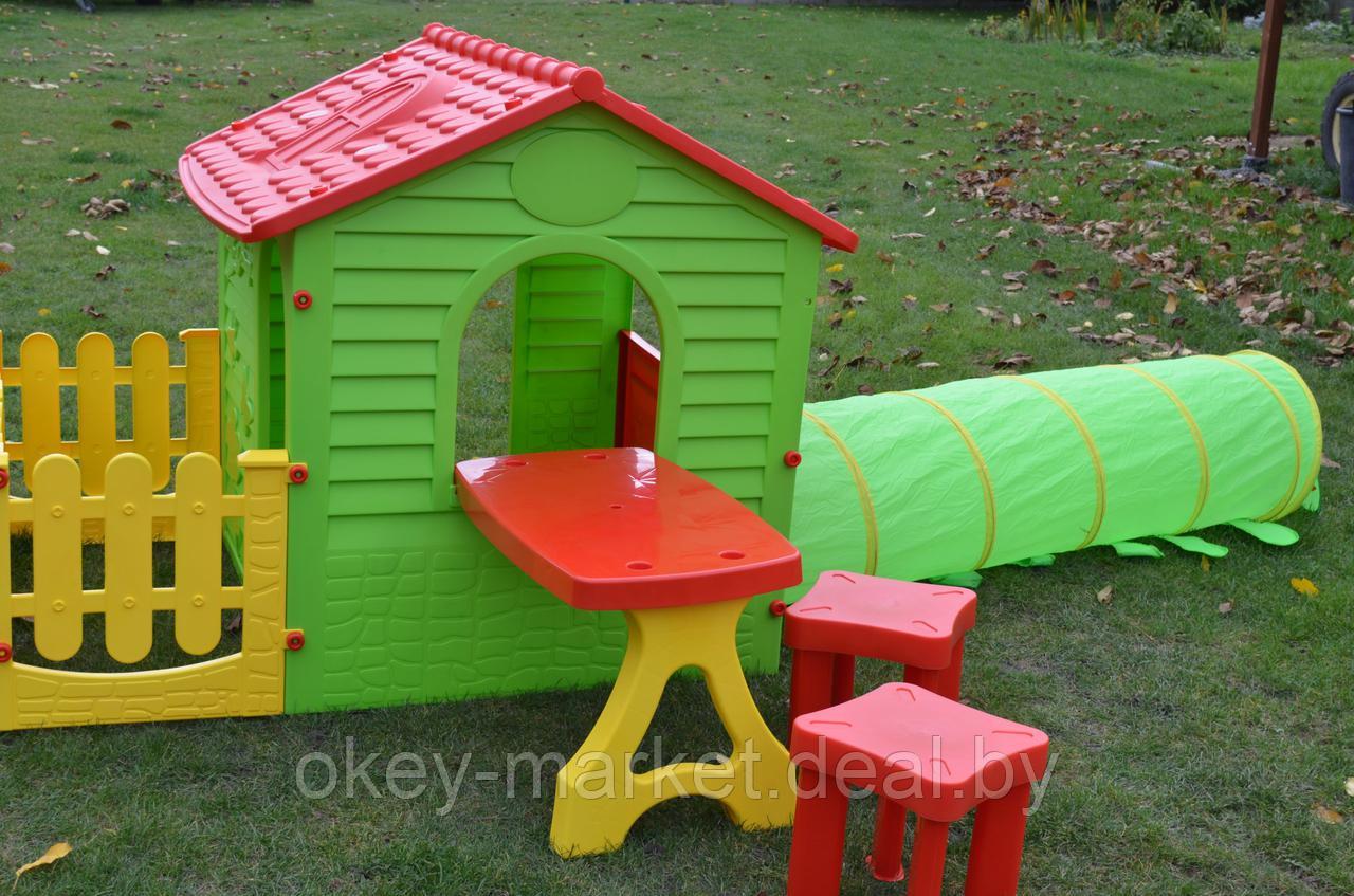 Детский игровой домик Mochtoys 11261 (забор,туннель, столик, два стульчика ) - фото 8 - id-p69708055