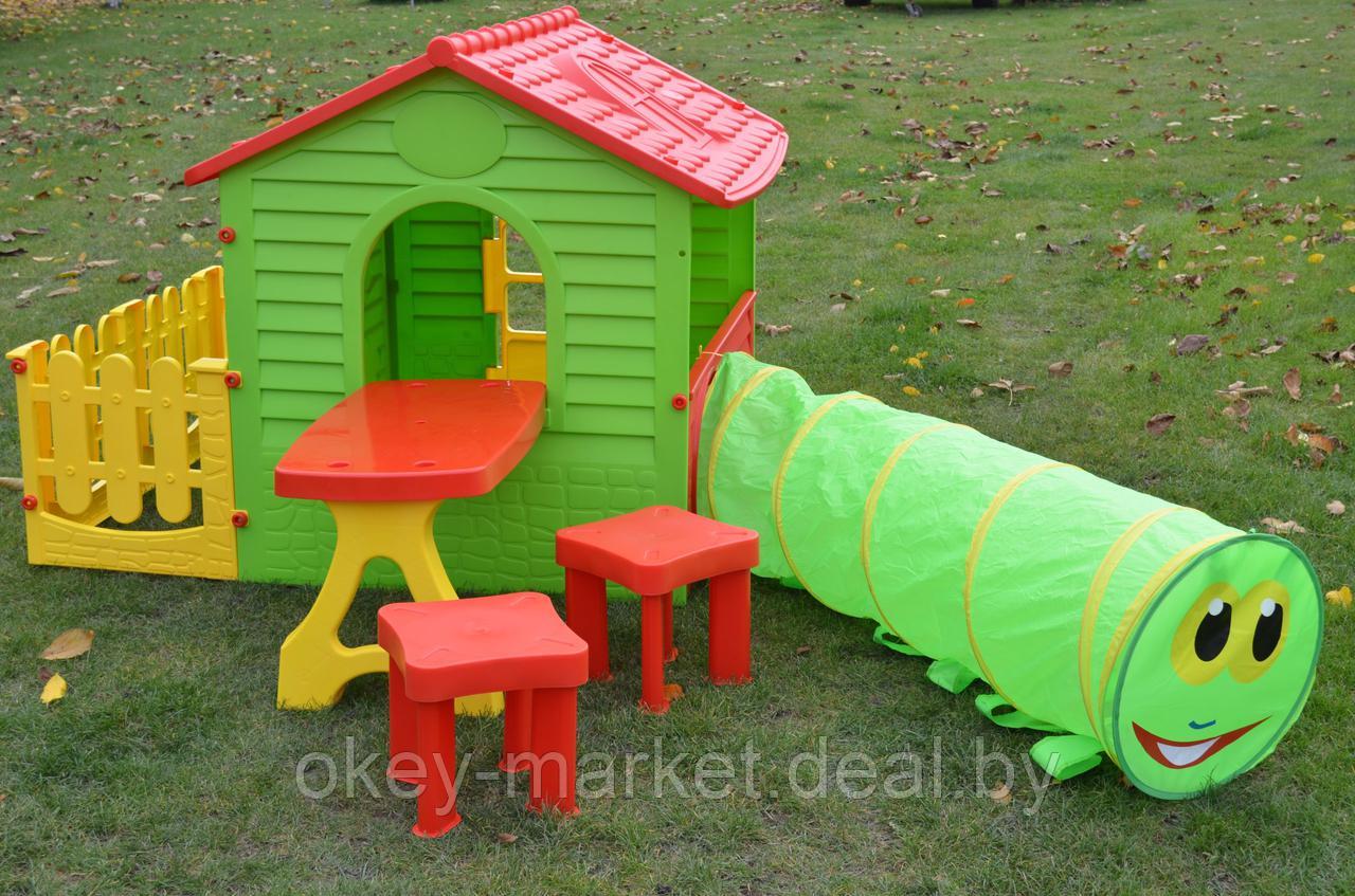 Детский игровой домик Mochtoys 11261 (забор,туннель, столик, два стульчика ) - фото 10 - id-p69708055
