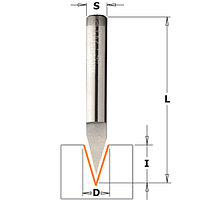 Фреза гравировальнная 35° монолитная Z1 S=6 D=6x9x50 RH CMT 758.002.11