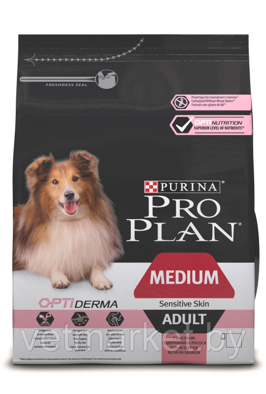 Pro Plan - корм для взрослых собак всех пород, лосось 3 кг