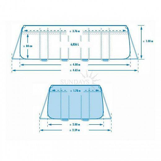 Каркасный бассейн Intex Prism Frame 26776 400х200х100 см - фото 5 - id-p74012711