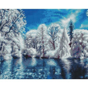 Картина из страз Зимняя сказка 40х50 см - фото 1 - id-p74019116