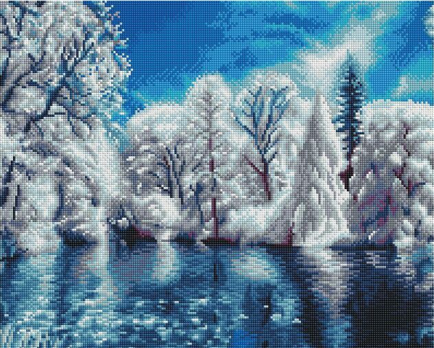 Картина из страз Зимняя сказка 40х50 см - фото 3 - id-p74019116