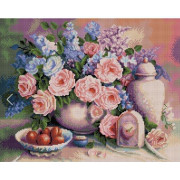 Картина из страз Розовый натюрморт 40х50 см - фото 1 - id-p74019119