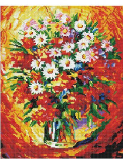 Алмазная вышивка Полевые цветы Леонида Афремова 40х50 см, фото 2