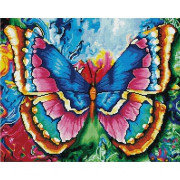 Картина из страз Яркая бабочка 40х50 см