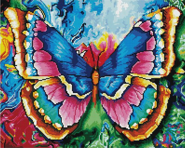 Картина из страз Яркая бабочка 40х50 см - фото 3 - id-p74019122