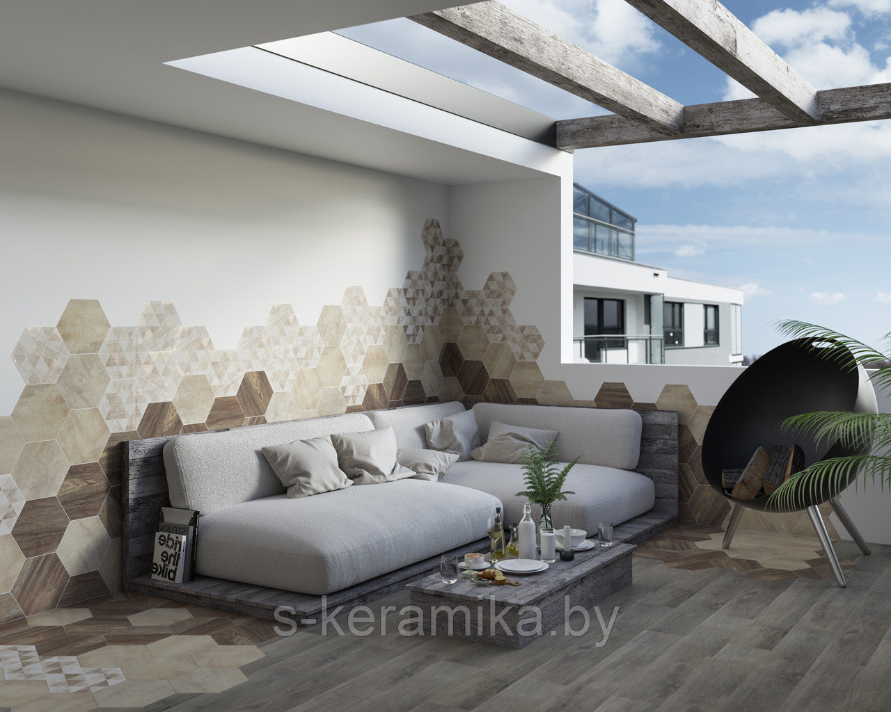 Плитка Парадиж Керамика Хекс Юниверсум 26х26 Paradyz Ceramika Hexx Universum