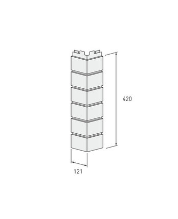 Угол наружний   121 мм*420 мм, фото 2