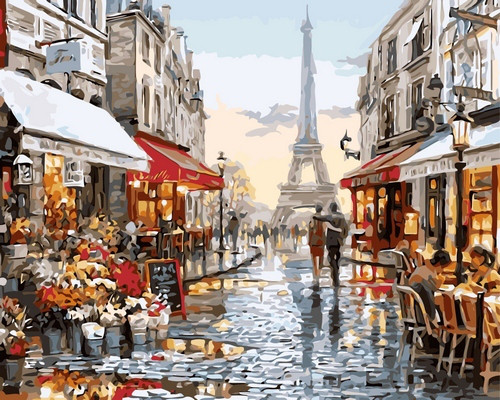 Картина по номерам Парижская романтика 50х65 см - фото 3 - id-p74042392