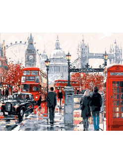 Картина по номерам Лондонские клицы Ричарда Макнейла 50х65 см, фото 2