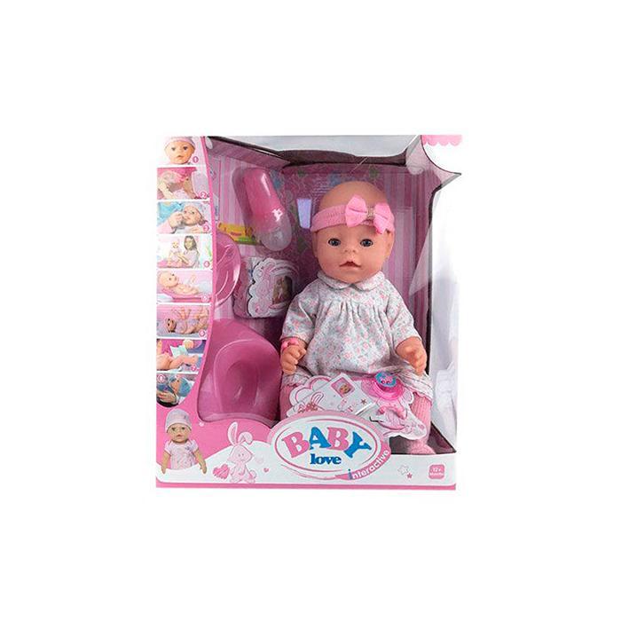 Интерактивная Кукла-пупс Baby love 8 функций BL020B (аналог Baby Born)