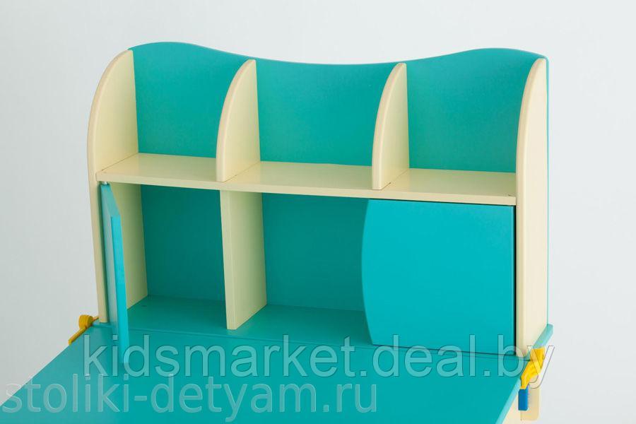 Детский столик со стульчиком с дверцами салатово-оранжевый - фото 2 - id-p74085764