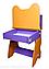 Детский столик со стульчиком с дверцами салатово-оранжевый, фото 3