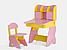 Детский столик со стульчиком с дверцами салатово-оранжевый, фото 5