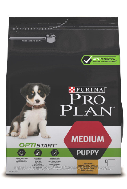Pro Plan, корм для щенков средних пород, курица 1кг (развес)
