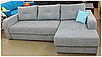 Угловой диван еврокнижка Кравт 3 голубой, фото 4