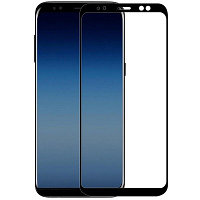 Противоударное защитное стекло Full Screen Cover 0.3 mm черное для Samsung A530F Galaxy A8 (2018)